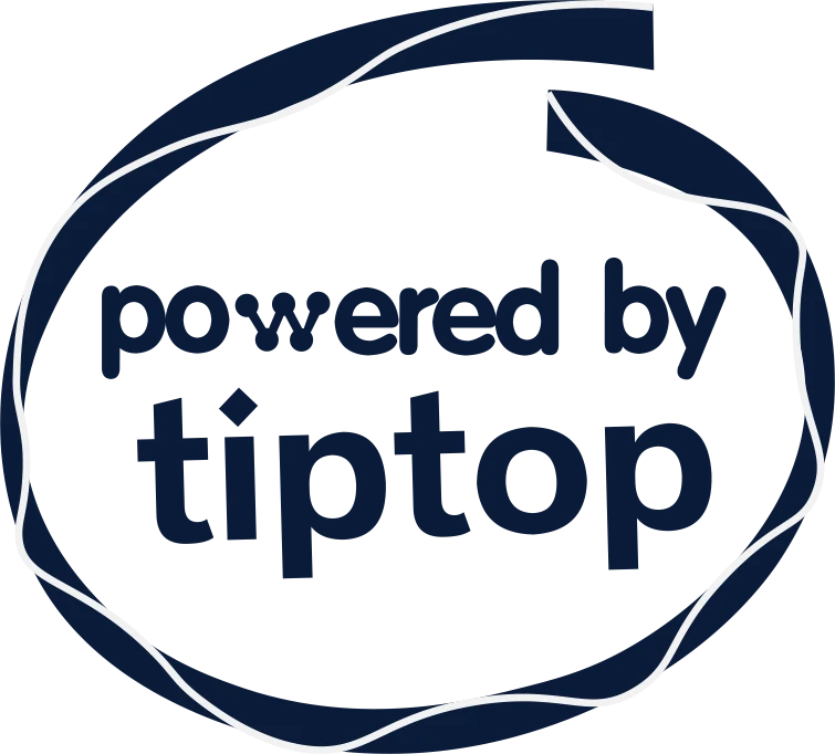 powered by tiptop 円形の技術ロゴ